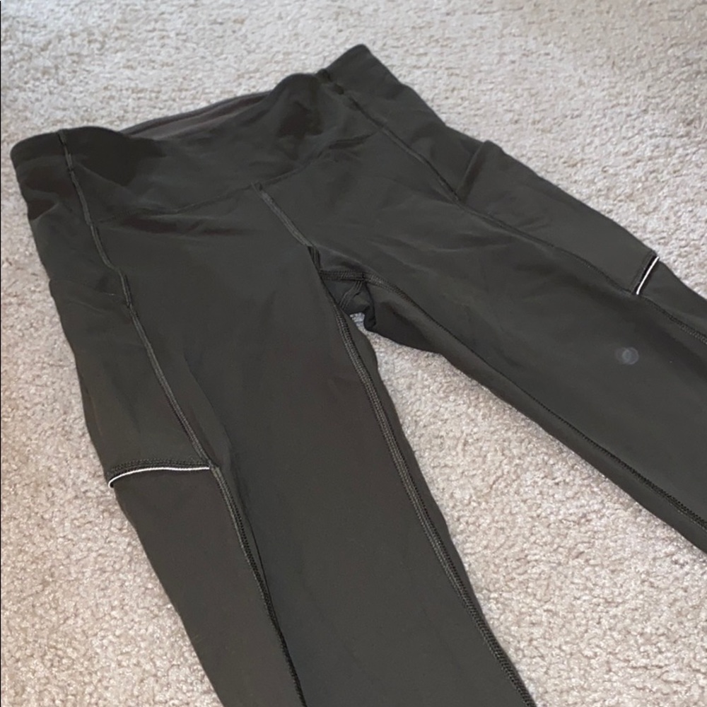 Lululemon Size 4 Army Green Leggings